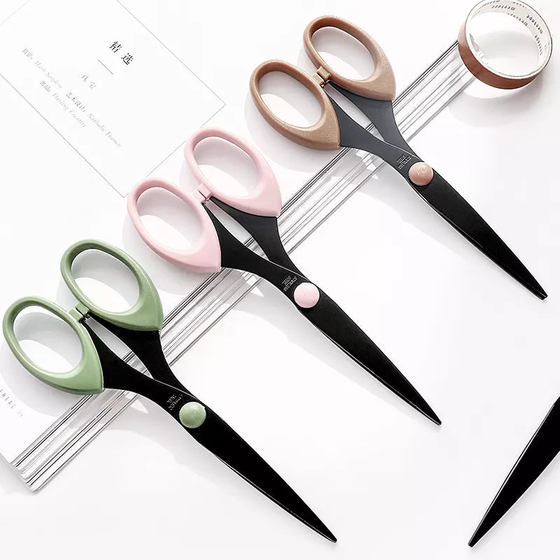 Morandi Color Scissors with Stainless Steel Blades and Safe Design for Art, Diary, Album Crafting, Stationery, Office and School Use