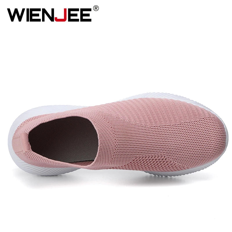 "High-Quality Women's Vulcanized Sneakers, Slip-On Loafers, Size Up to 43"