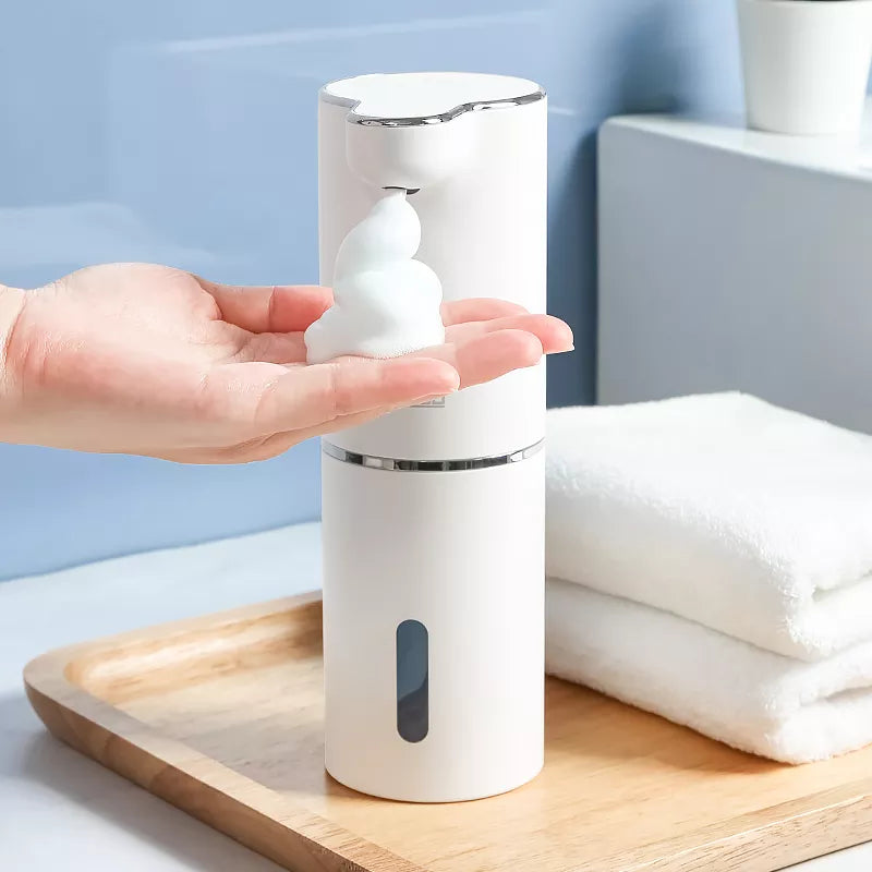 Automatic USB-Charged Foam Soap Dispenser in White High-Quality ABS