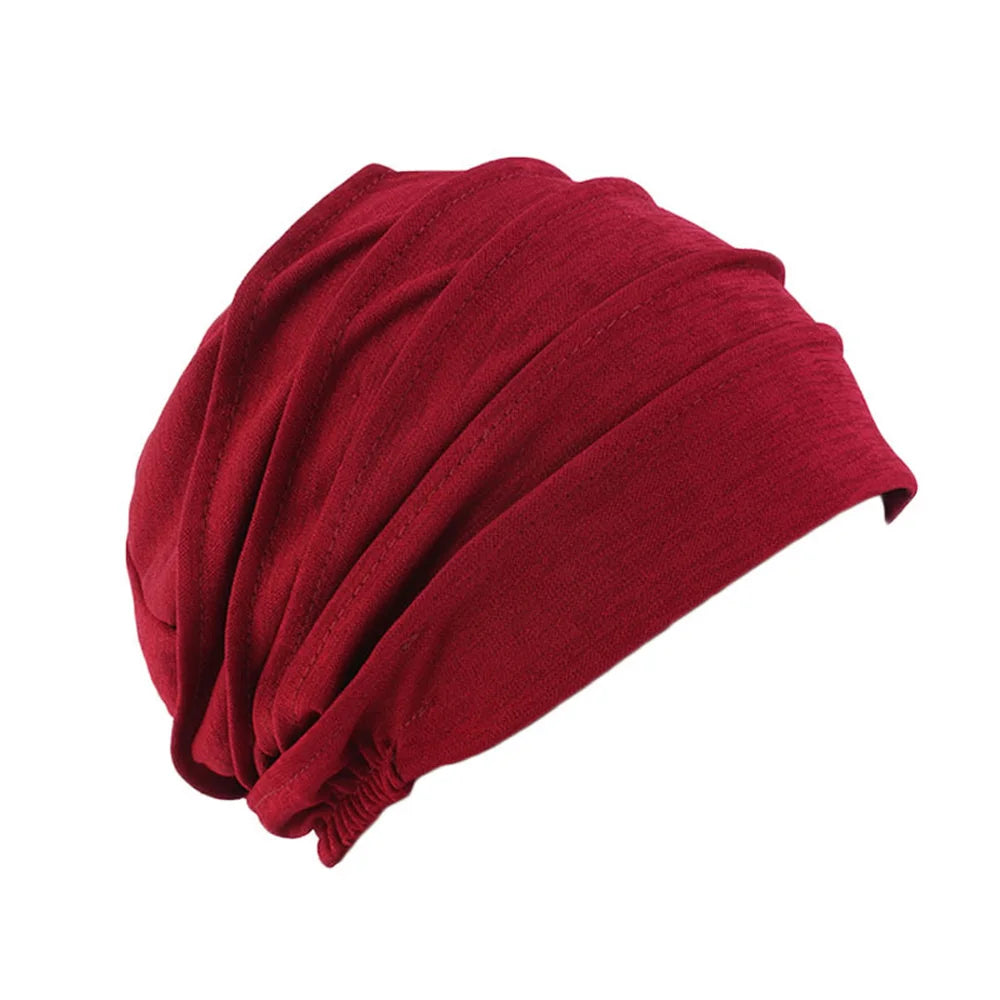 1PC Elastic Muslim Hijabs Turban Beanie Cap Women Soft Cotton Bonnet  Head Wrap Winter Warm High Quality Turban Hat