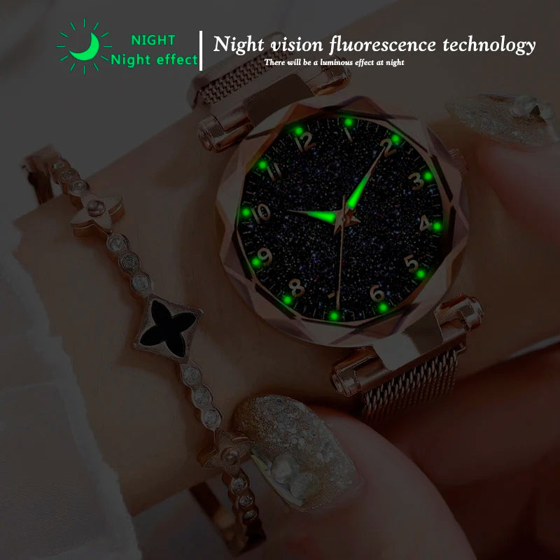 Luxury Women Watches Magnetic Starry Sky Female Clock Quartz Wristwatch Fashion Ladies Wrist Watch reloj mujer relogio feminino