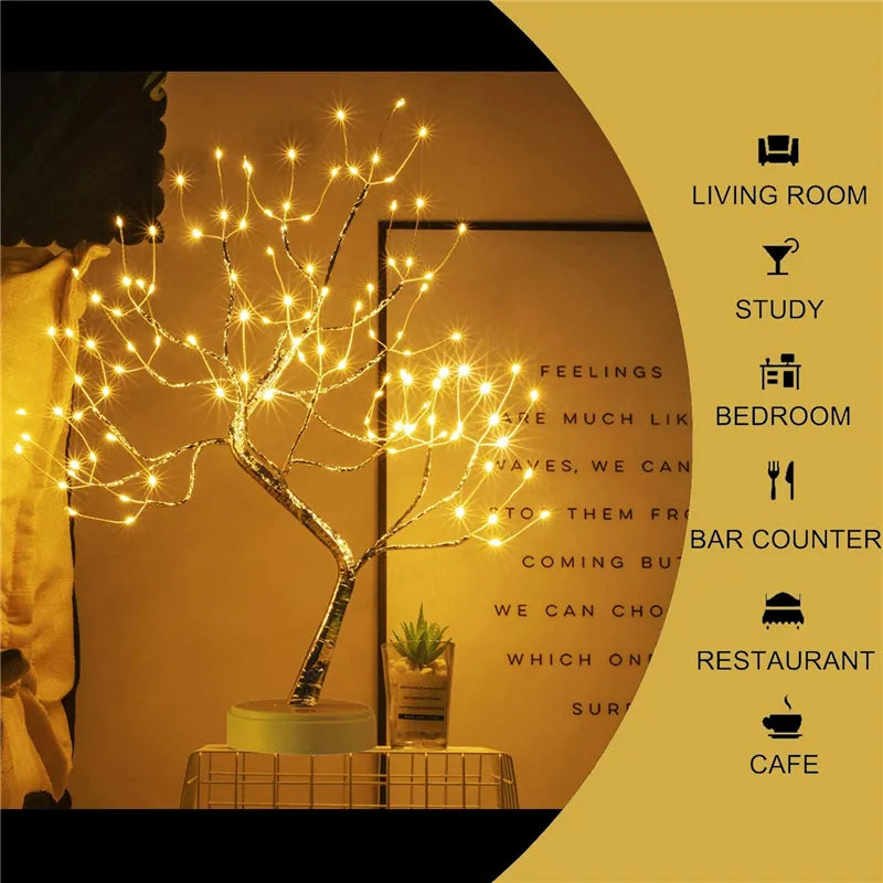 LED Night Light Mini Copper Wire Garland Lamp For Kids Home Bedroom Decoration Decor Fairy Light Holiday lighting