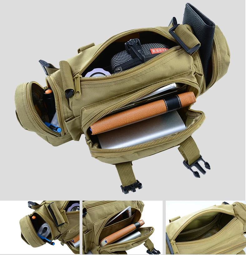 High-Quality Tactical Backpack Waist Pack - Mochilas Molle for Camping, Hiking, and Outdoor Activities - 3P Chest Bag