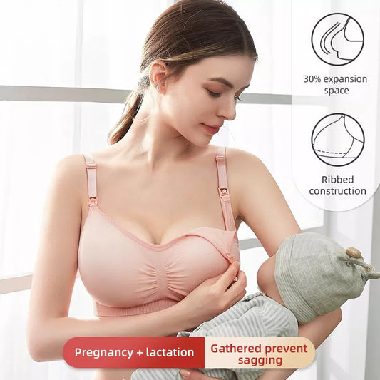 High-Quality Plus Size Nursing Bra, Breathable, for Breastfeeding, Seamless Maternity Bra, Push-Up