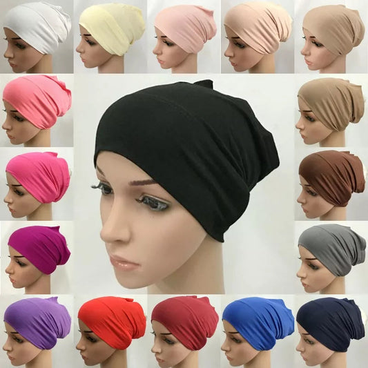 Cotton Inner Tube Cap for Women - Hijab Underscarf, Eid Prayer Headwear, Turban Wrap