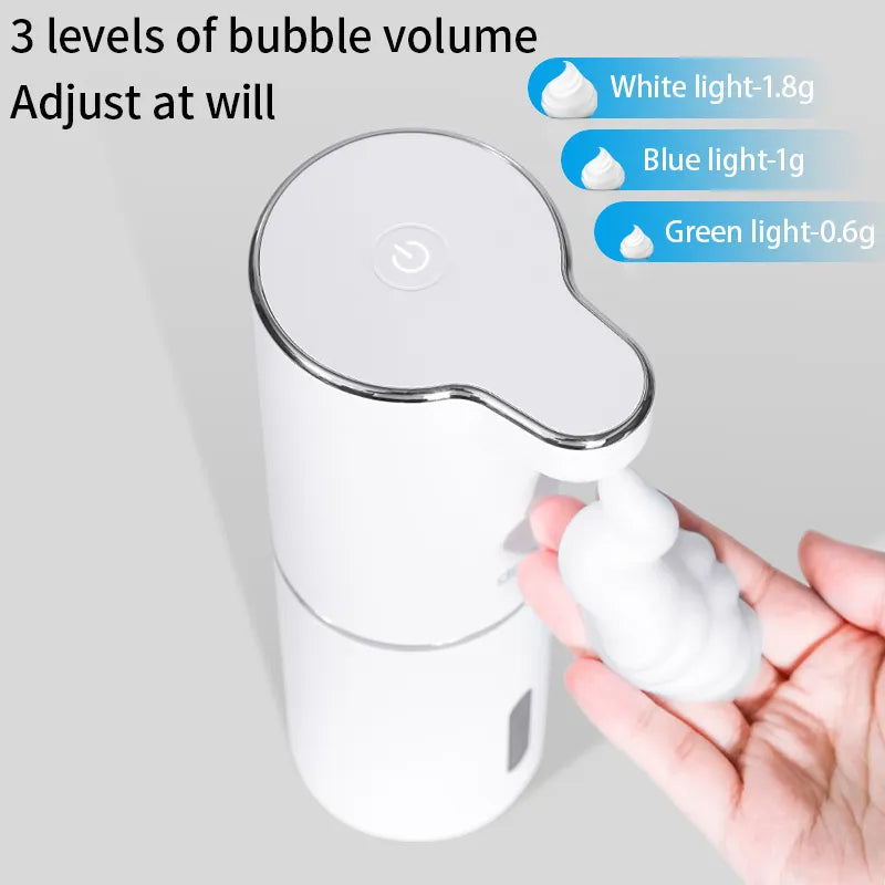 Automatic USB-Charged Foam Soap Dispenser in White High-Quality ABS