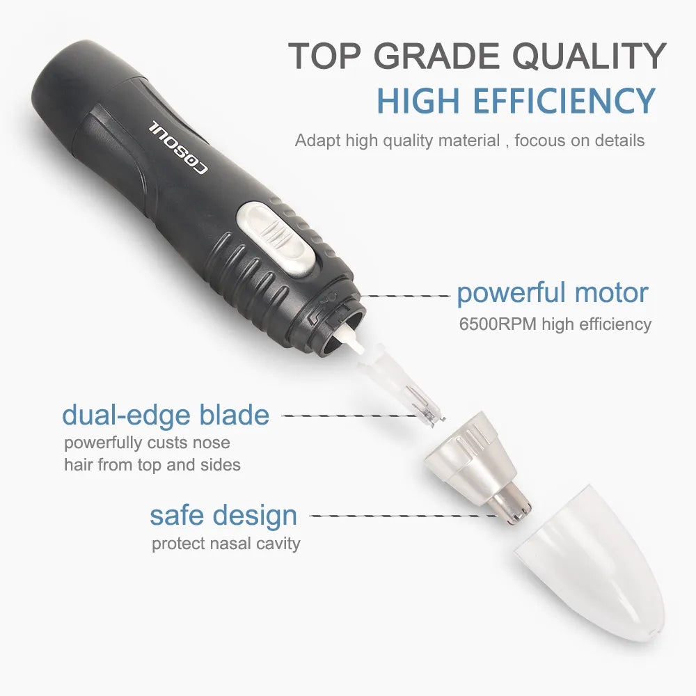 Nose Hair Trimmer Electric Removal Dual-blade Clipper Razor Shaver Trimmer Epilator High Quality Eco-Friendly