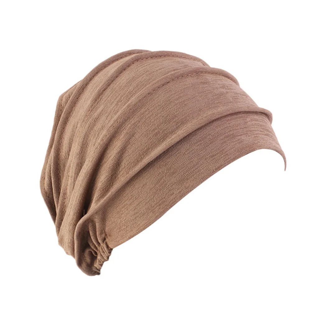 1PC Elastic Muslim Hijabs Turban Beanie Cap Women Soft Cotton Bonnet  Head Wrap Winter Warm High Quality Turban Hat