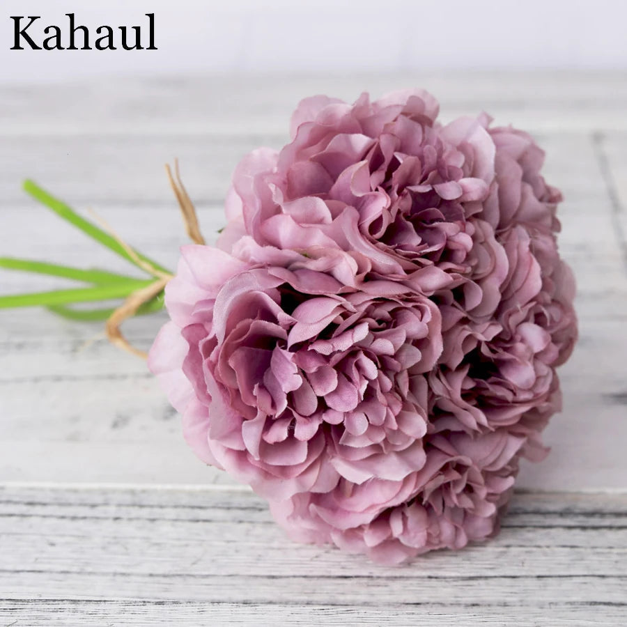 peony artificial artificial silk flowers for home decoration wedding bouquet for bride high quality fake flower faux living room