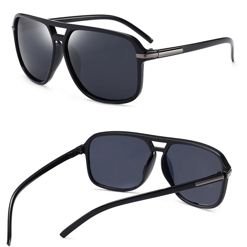 Classic Pilot Polarized Sunglasses - Men's Retro Fashion Driving Sun Glasses UV400