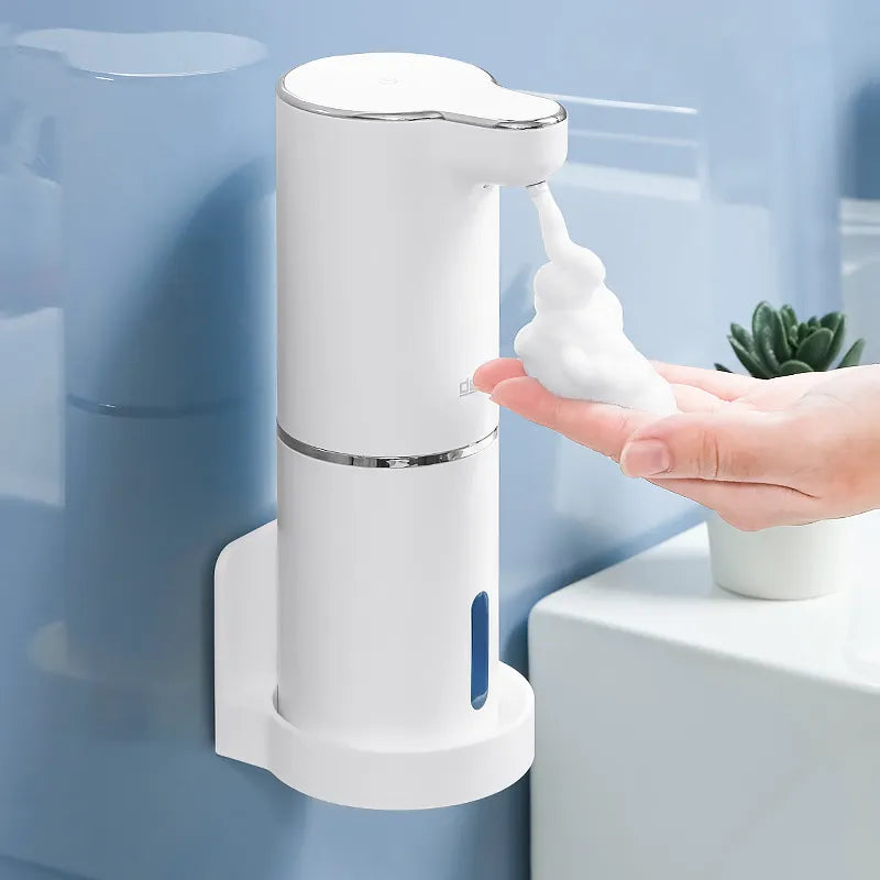 Automatic USB-Charged Foam Soap Dispenser in White High-Quality ABS