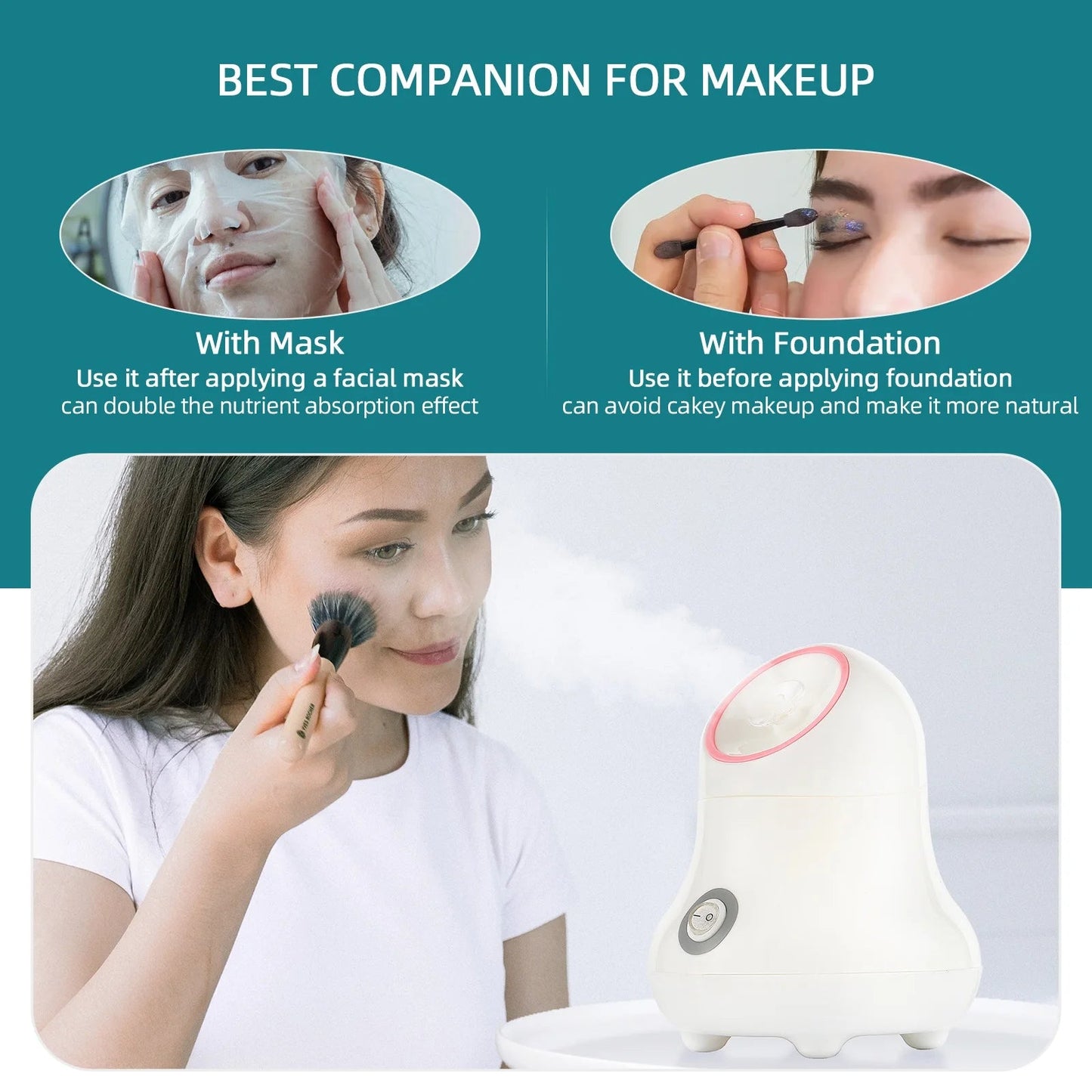 Face Steamer Hot Fog Hot Compress Steamer Nano Mist Heating Sprayer Facial Moisturizing Humidifier Home Care SPA Machine