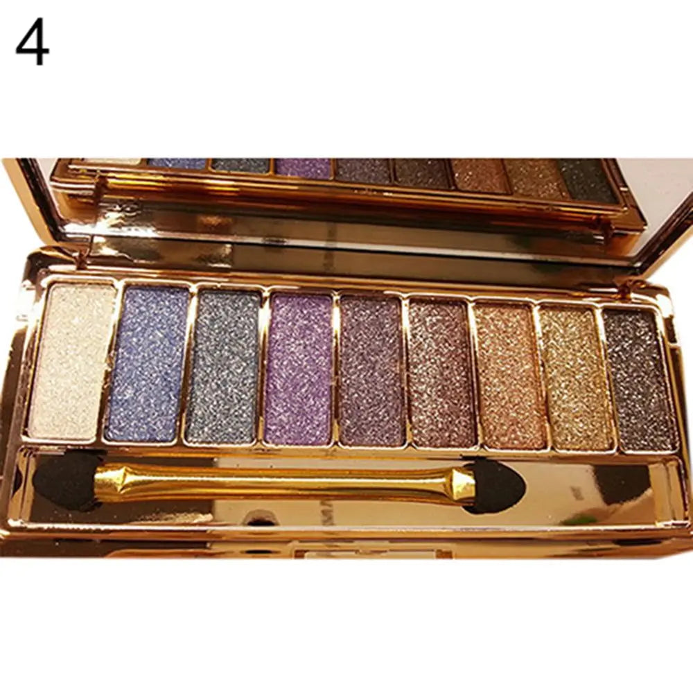 9 colors Fashion Eyeshadow Palette Matte Eyeshadow Glitter Eye Shadow Makeup Cosmetics For Women, Nude Shades