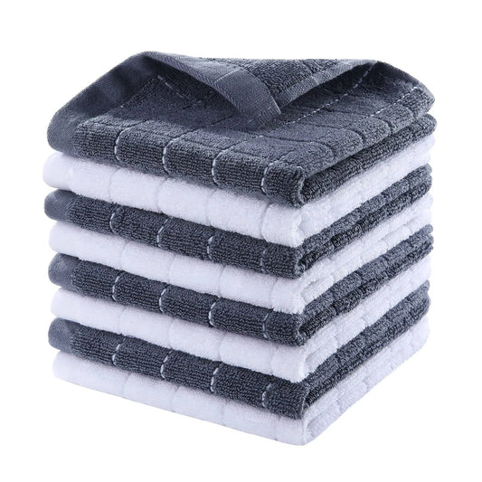 Homaxy 4/8Pcs 100% Cotton Dishcloths, Ultra Soft, Absorbent, for Kitchen Cleaning