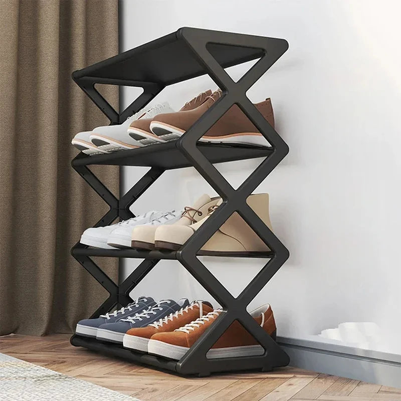 Household X-shaped Shoe Rack Multi-functional Assembled Shoe Cabinet Multi-layer Dust-proof Storage Rack Shoe Hanger Save Space