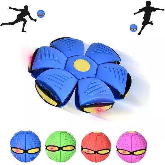 Flying Saucer Ball, Magic Deformation UFO with LED Light, Outdoor Fun Toy, Decompression, Gift for Boys and Girls.