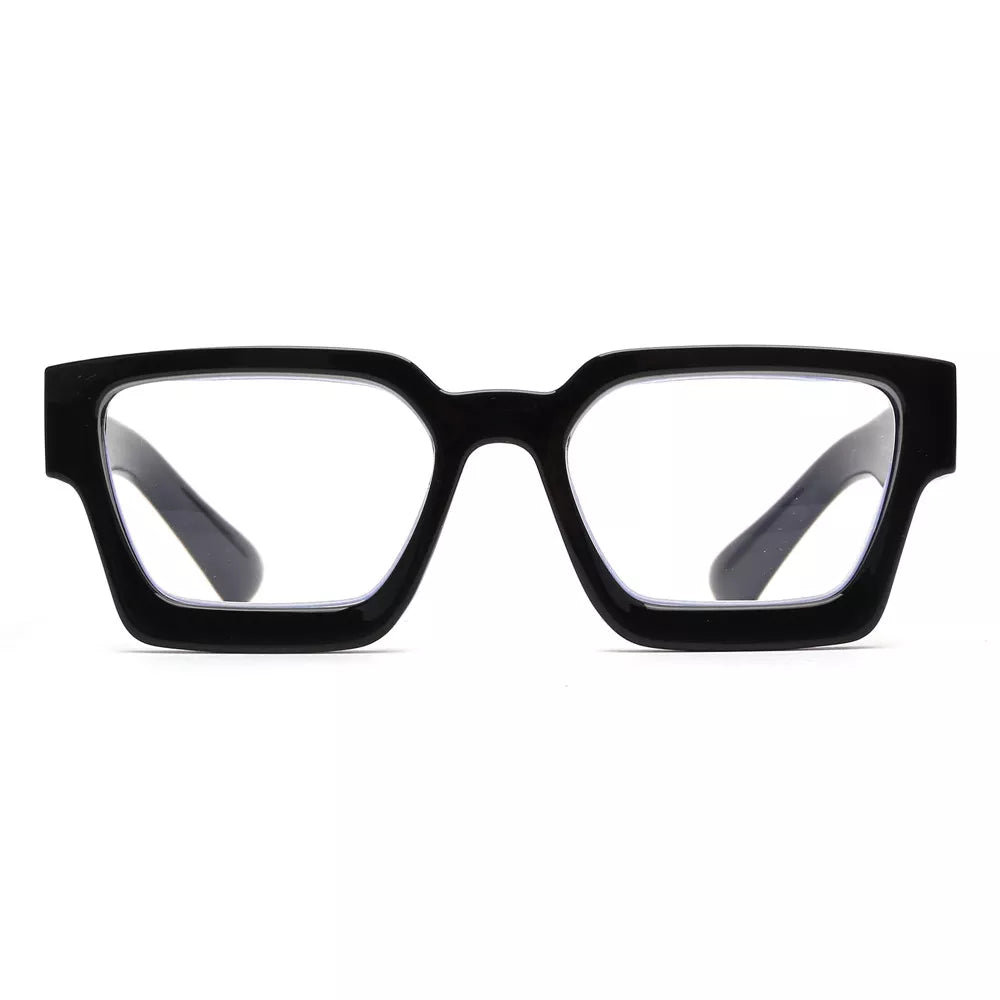 JM Square Blue Light Blocking Reading Glasses - Computer Reader for Women and Men - Presbyopic Glasses