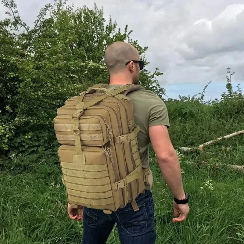 Men's Hiking Backpack - Big Capacity, Army Tactical, Military Camouflage, Travel, Outdoor Hiking Backpacks