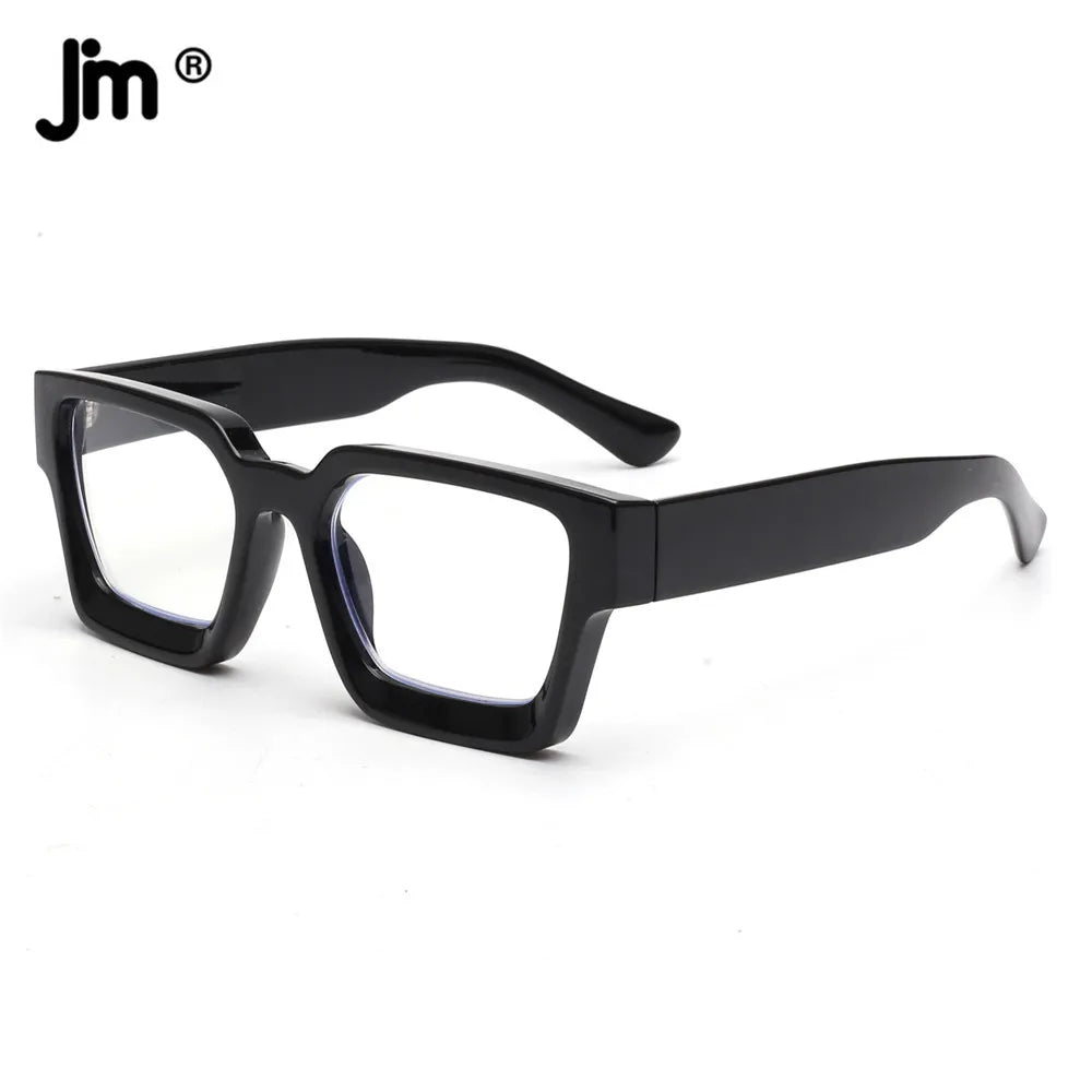 JM Square Blue Light Blocking Reading Glasses - Computer Reader for Women and Men - Presbyopic Glasses