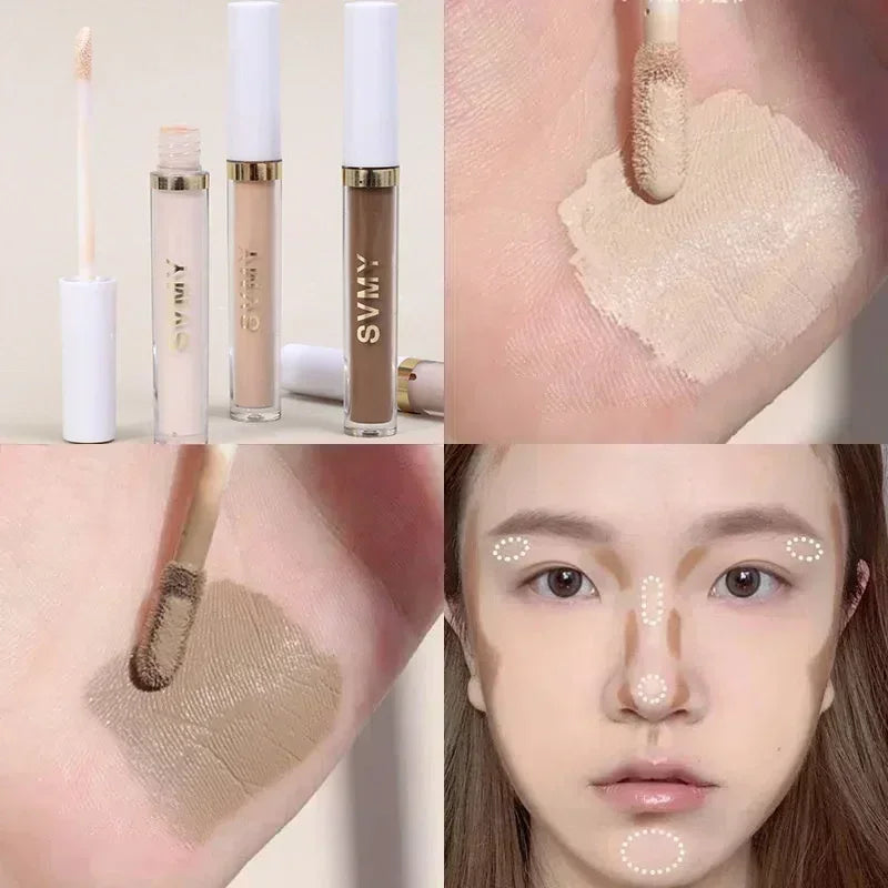 4Color Waterproof Liquid Concealer Cream Makeup Moisturizing Cover Acne Dark Circles Foundation Modify Face Contouring Cosmetics