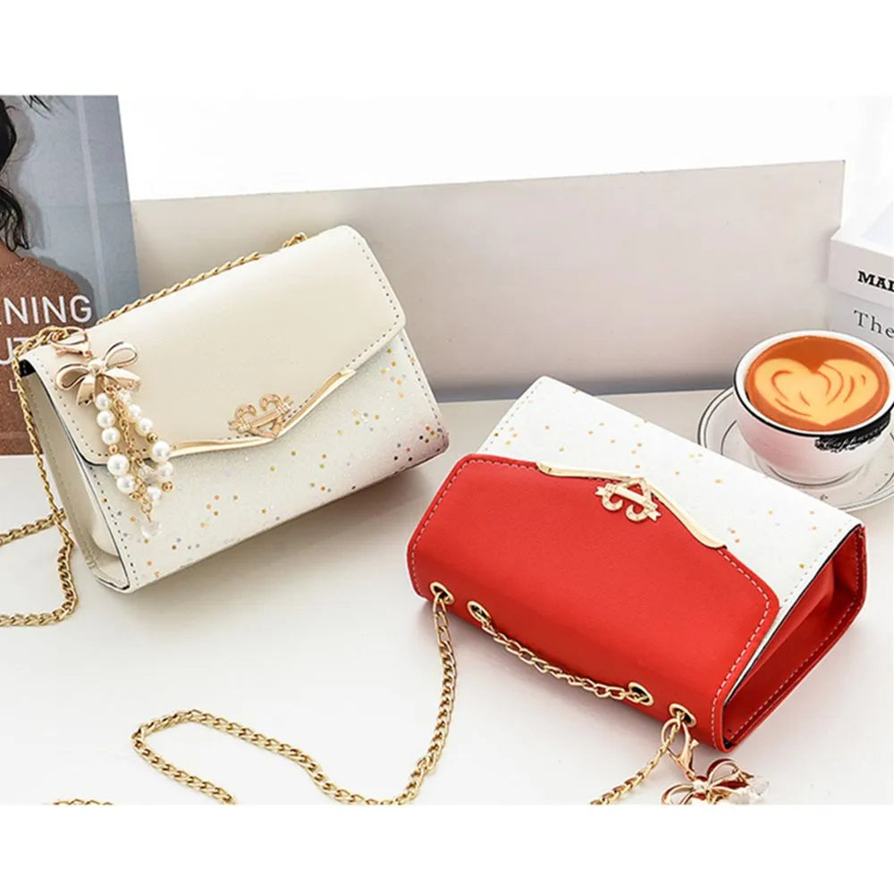 Sleek Rhinestone Handbag for Women - Sparkling Diamond Shoulder Bag, Ideal for Crossbody or Clutch Style.