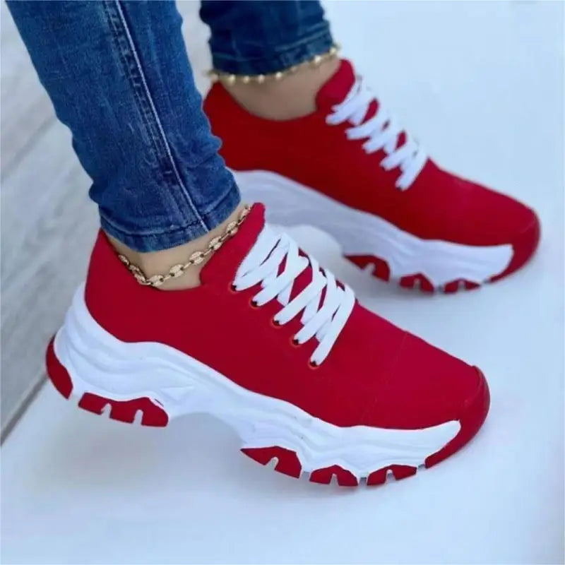 Sneakers Women Shoes-New Pattern Canvas Shoe Casual Women Sport Shoes Flat Lace-Up Adult Zapatillas Mujer Chaussure Femme