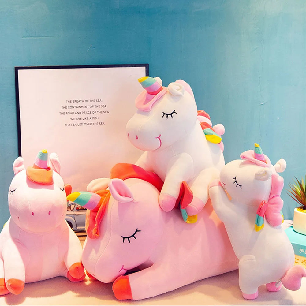 Kawaii Horse Plush 30/40cm Soft Stuffed Huggable Dolls Animal Acompany Toys Children Girl Birthday Gifts