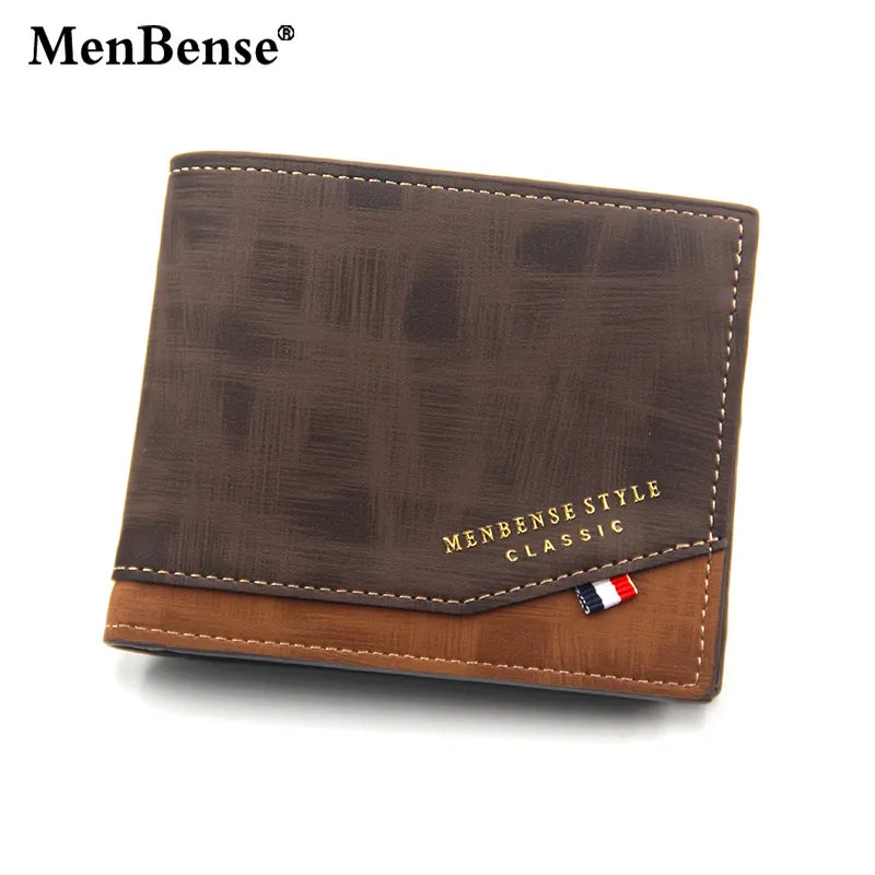 Men's Tri-fold Wallet with Multi-card Slots and Coin Purse