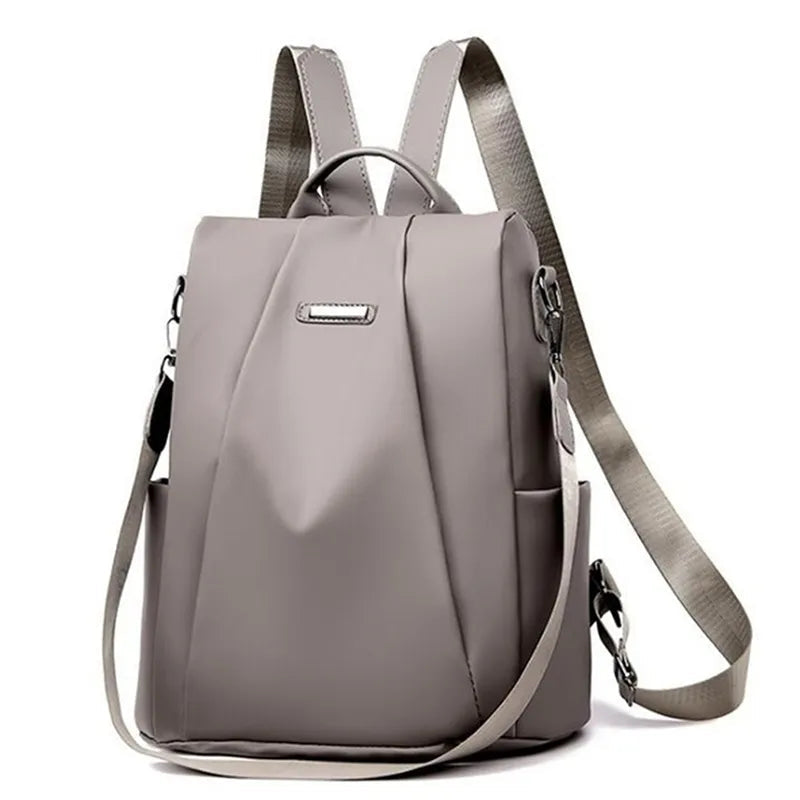 New Women's Multifunction Backpack - Casual Nylon School Bag for Girls - Fashion Detachable Strap - Travel Shoulder Bag