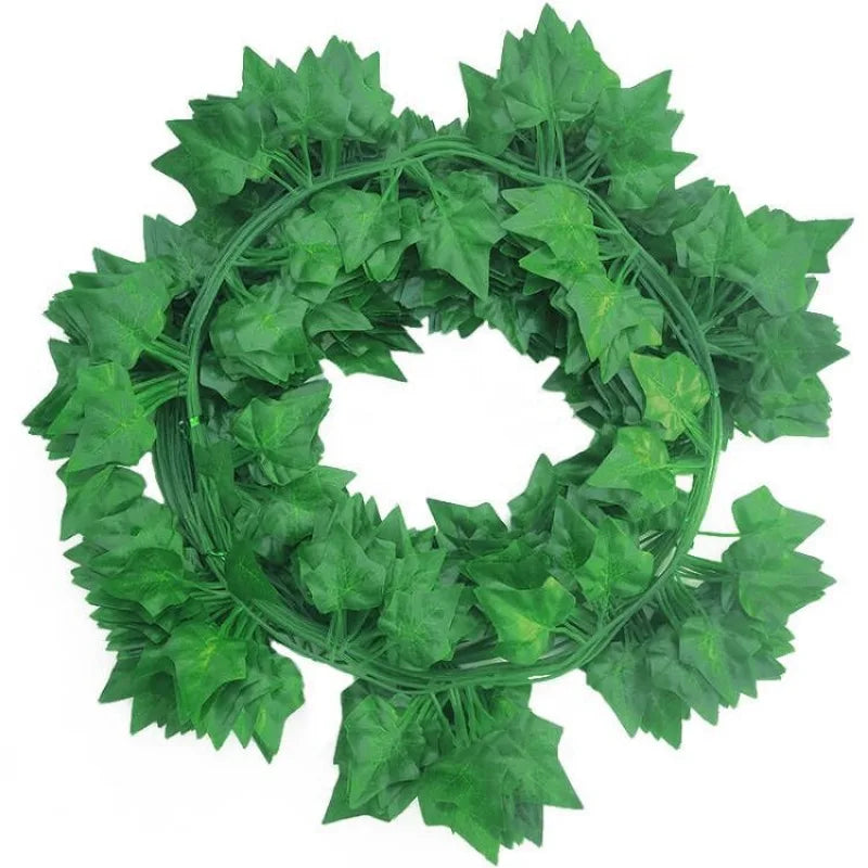 2/4/8/10M Artificial Ivy Leaves Garland Hanging Vines Fake Plants Outdoor Greenery Wall Decor Festival Garden Home Party Decor