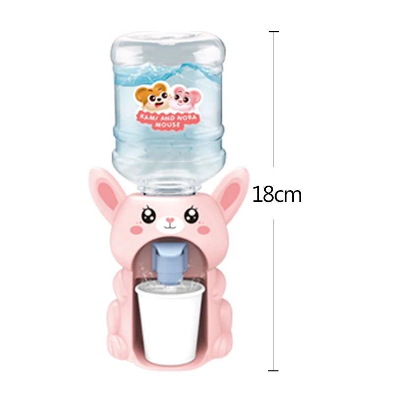 Kids Mini Dual Water Dispenser Toy Cute Water Juice Milk Drinking Fountain Simulation Kitchen Toys for Boys Girls Gift