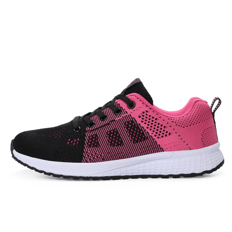 Breathable, Lightweight Women's Running Shoes with Anti-slip, Soft, Fashionable Tennis Sneakers, Lace-Up Outdoor Sports Shoes