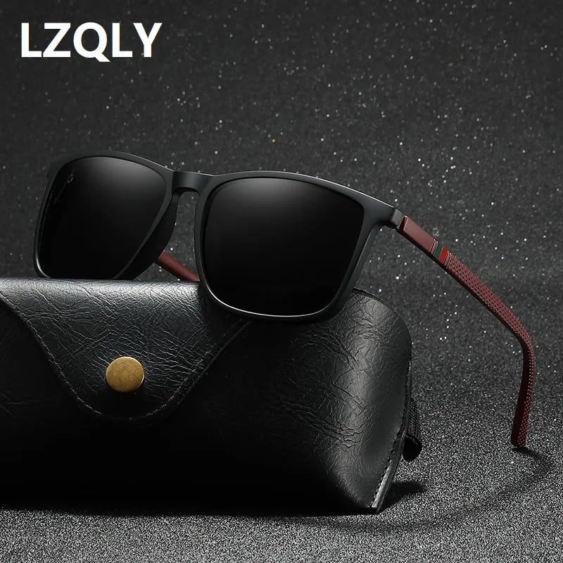 Luxury Square Polarized Sunglasses - Men and Women - Fashion Travel Driving - Anti-glare Sun Glasses - TR90 Eyewear with UV400 Protection