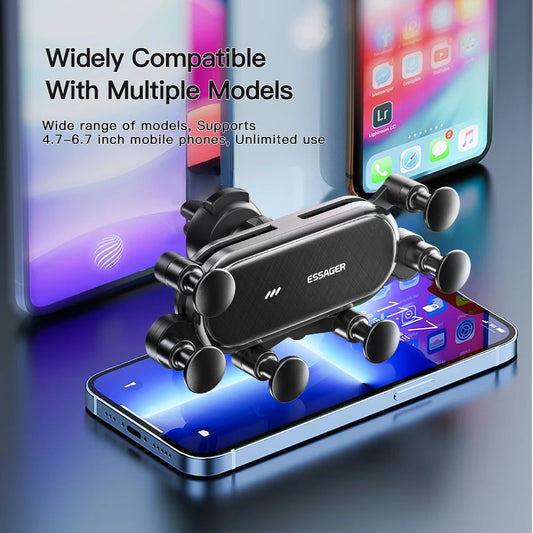 Essager Gravity Car Phone Holder Air Vent Clip Mount Mobile Cell Phone Stand In Car GPS Support For iPhone 14 13 12 Pro Xiaomi