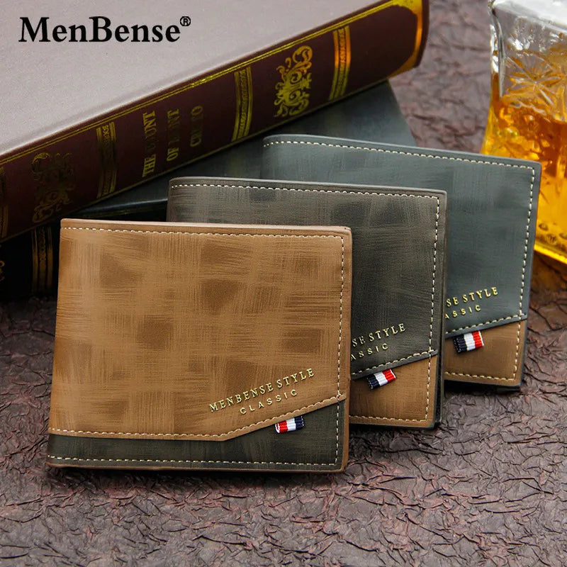 Men's Tri-fold Wallet with Multi-card Slots and Coin Purse