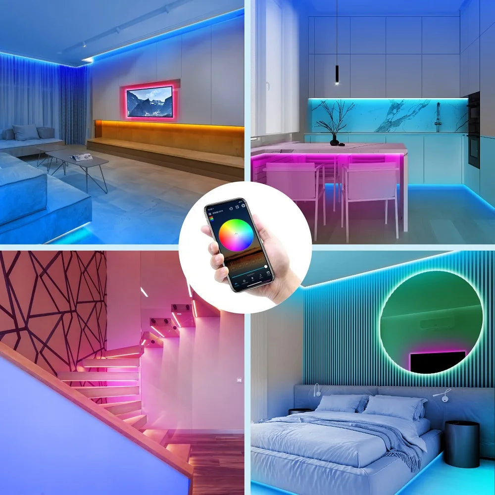 RGB 5050 DC5V USB 24Keys Bluetooth Led Strip Lights Tape With Remote Control Color Change Lamp for Christmas Bedroom Decoration