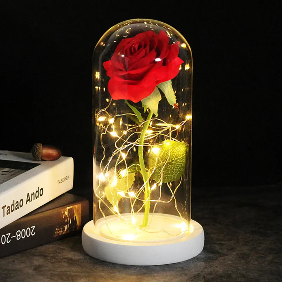 Galaxy Rose Artificial Flowers, Beauty and the Beast Style, for Wedding Decor, Creative Valentine's Day and Mother's Day Gift