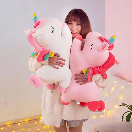 Kawaii Horse Plush 30/40cm Soft Stuffed Huggable Dolls Animal Acompany Toys Children Girl Birthday Gifts