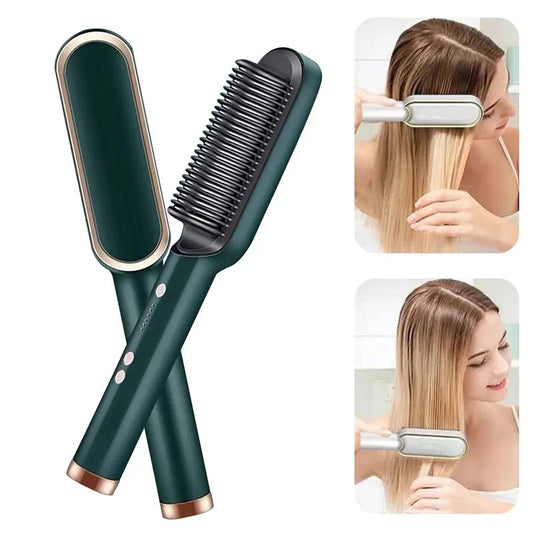 Negative Ion Hair Straightener Hot Comb Curling Iron Multi-speed Electric Straightening Comb Curling Iron Hair Styling Tools