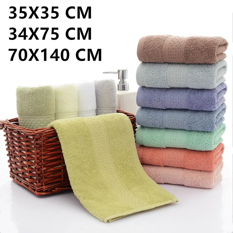 100% cotton face towel absorbent pure hand wash face bath microfiber towel bathroom home hotel adult