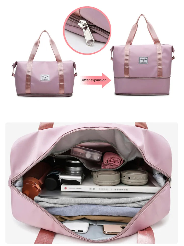 UNIXINU Carry On Travel Duffle Bag: Stylish and Waterproof Gym Tote Bag with Large Capacity.