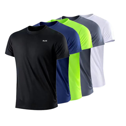 Men's Quick Dry Round Neck T-Shirt for Gym and Sports - Moisture-Wicking, Lightweight