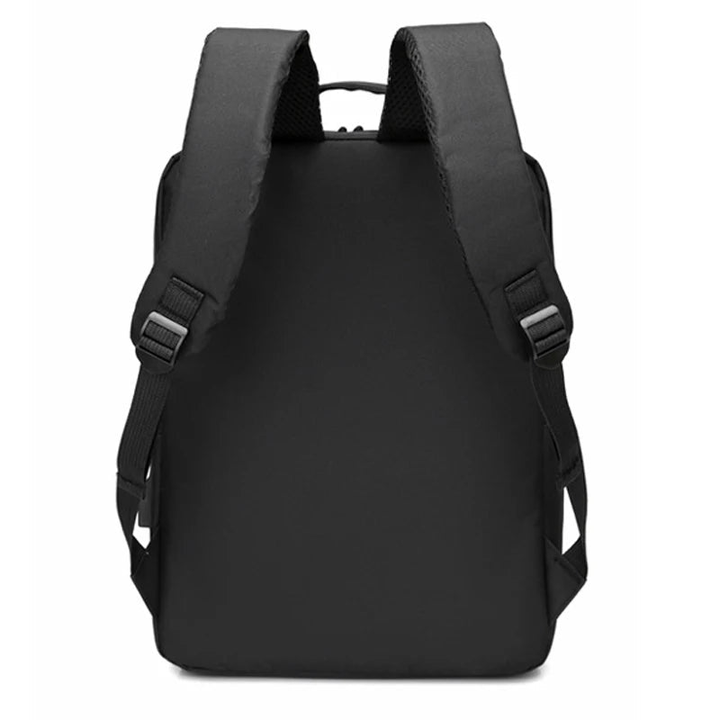 5.6-Inch Laptop Men's Backpack - Nylon Travel Backpack with USB Charging - Waterproof Computer School Backpack for Men