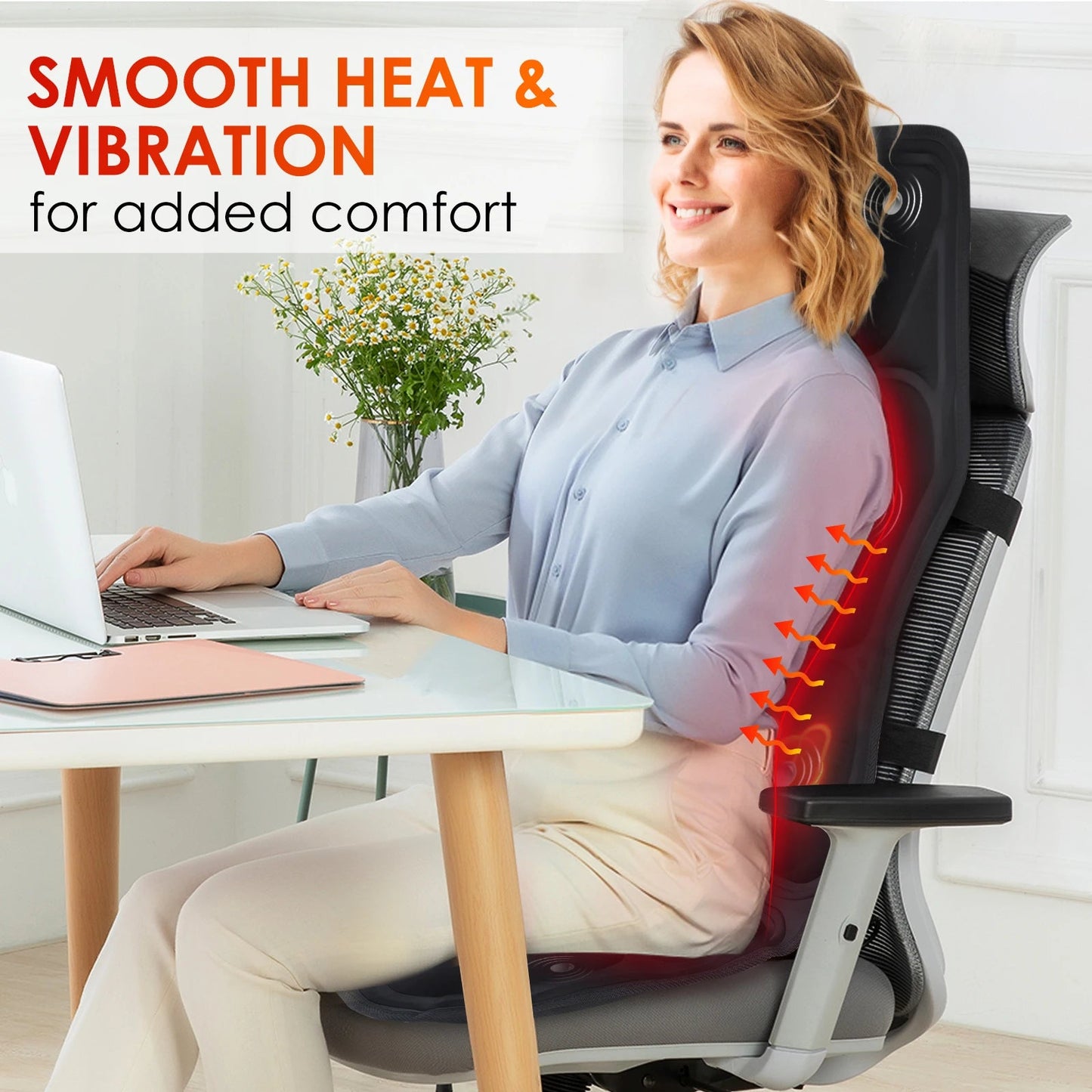 Shiatsu Electric Full Body Massager Cushion for Pain Relief in Car, Chair, and Office Seat