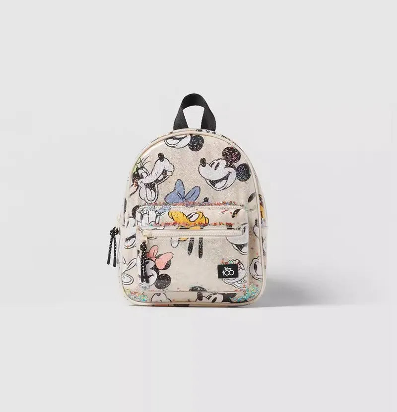 Mickey Mouse Print - Cute and Fashionable Mini Backpack for Girls - Travel Storage, Cartoon Design, Ideal for Baby Girls"