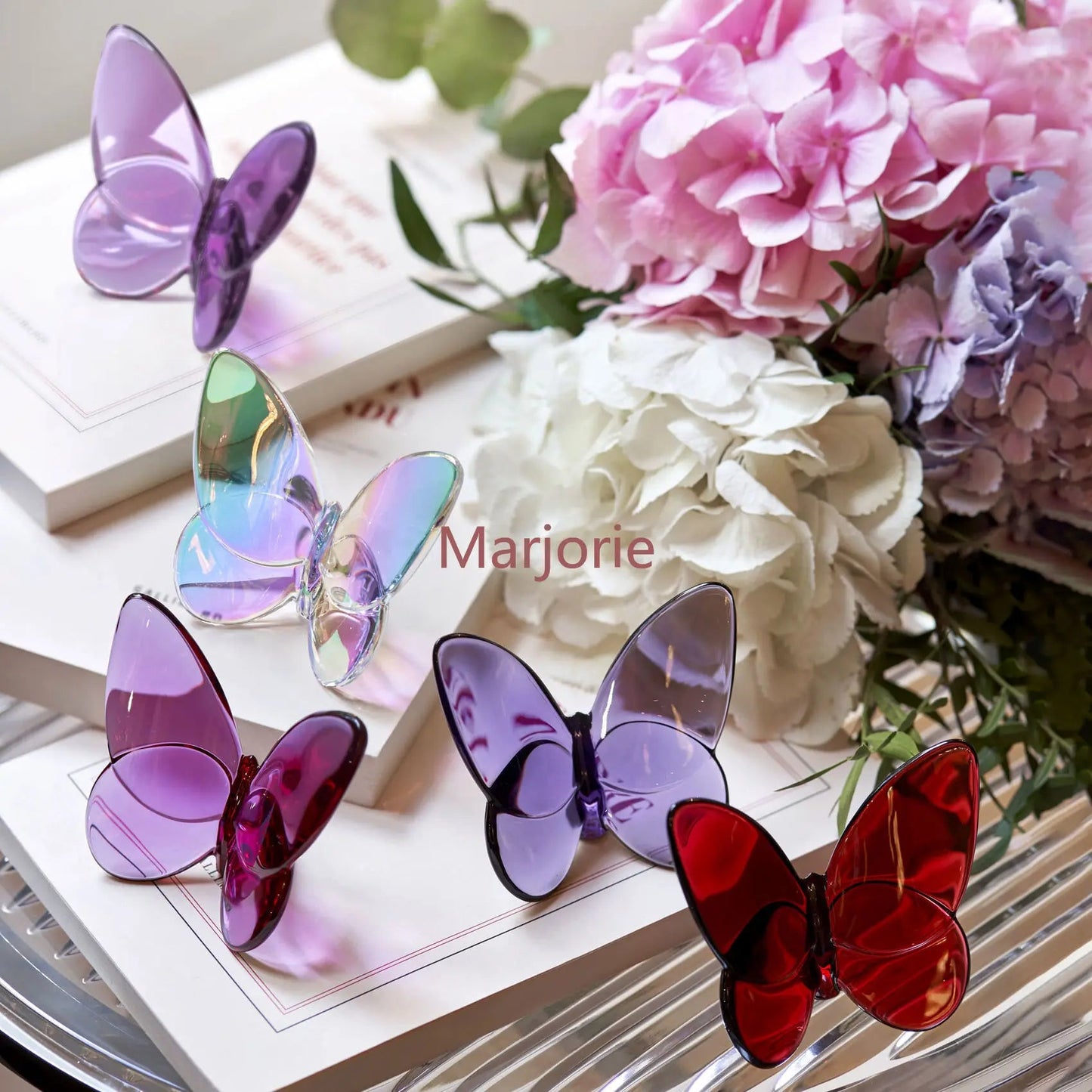 Colored Glaze Crystal Butterfly Ornaments Home Decoration Crafts Holiday Party Gifts Mariposas Decorativas Decors Room Aesthetic