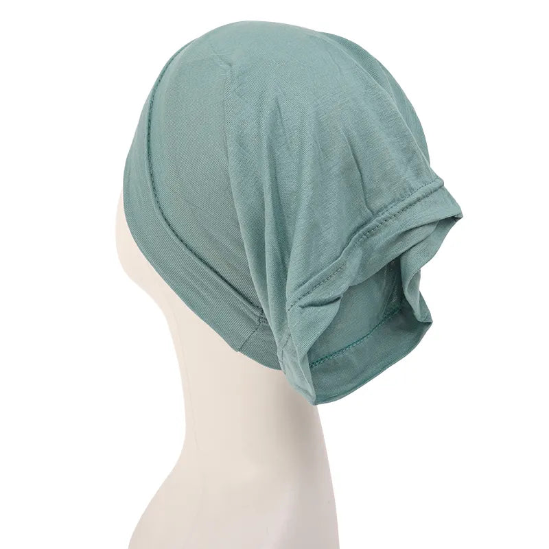 Solid Modal Cotton Underscarf Caps, Fashion Hijab, Women's Veil Turbans, Head Scarves