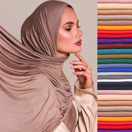 60x170CM Women Fashion Modal Cotton Jersey Hijab Ladies High Quality Plain Soft Turban Long Africa Scarf Shawl