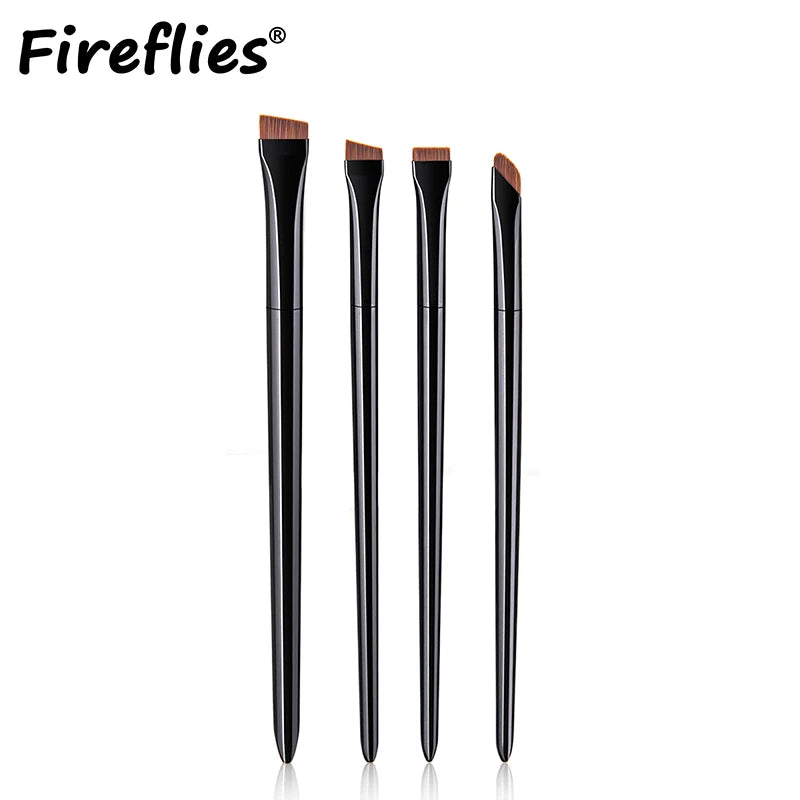 4Pcs Sickle Blade Eyeliner Brush Ultra Thin Flat  Fine  Eye Liner Makeup Brushes Flat Eyeliner Brush Eyebrow Make Up Brush