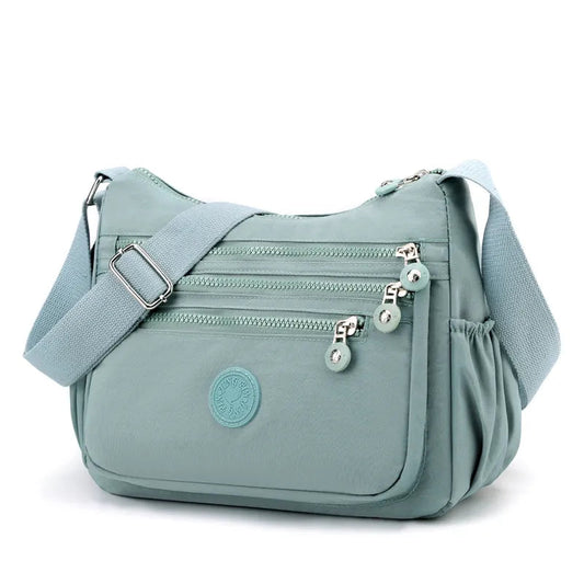 Waterproof Nylon Shoulder Bag Crossbody Messenger Handbag for Women.